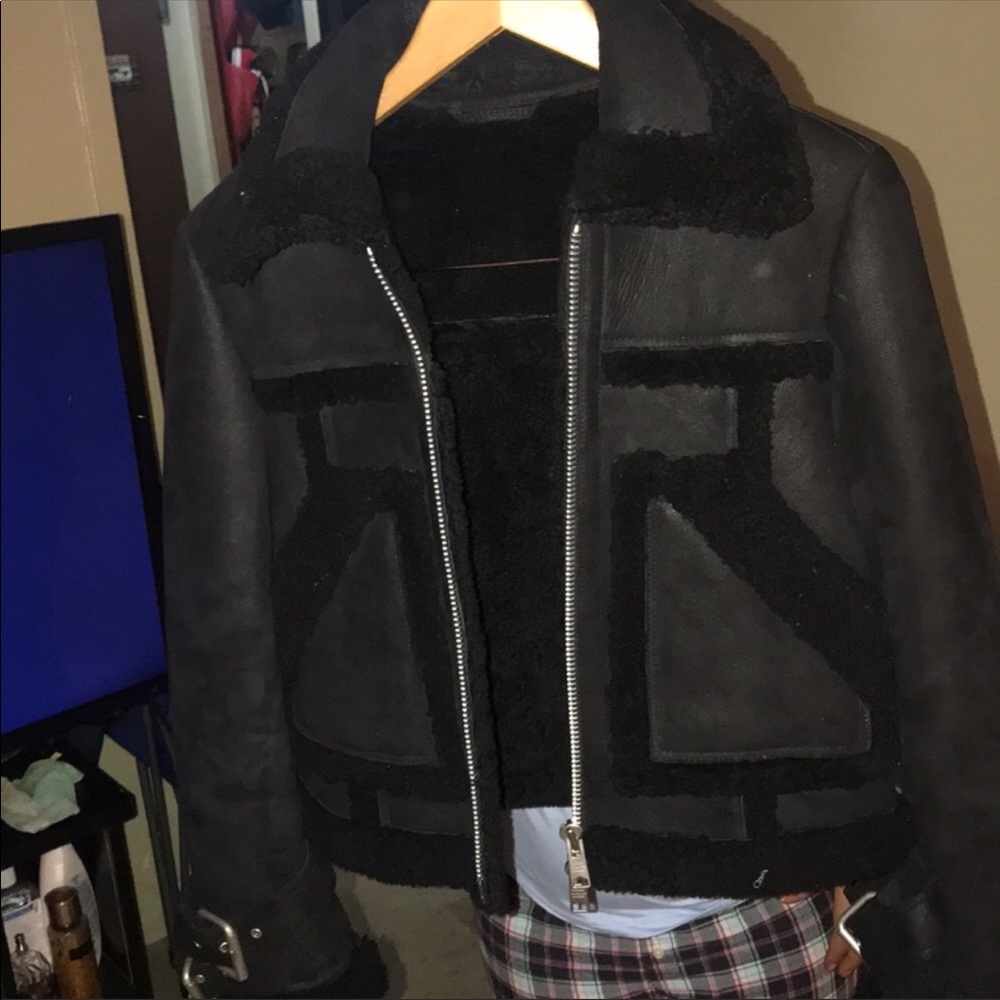 All Saints fur shearling coat